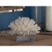 Decmode coastal 5 inch white polystone coral sculpture with acrylic base beach décor, white   566922735